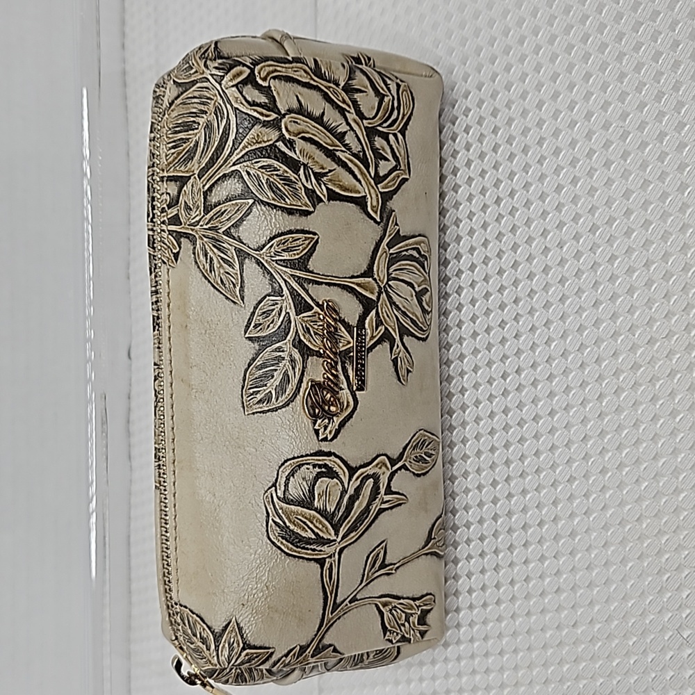 COUIERIA FIORENTINA VINTAGE ITALIAN TOOLED LEATHER MAKE-UP CASE MADE IN ITALY